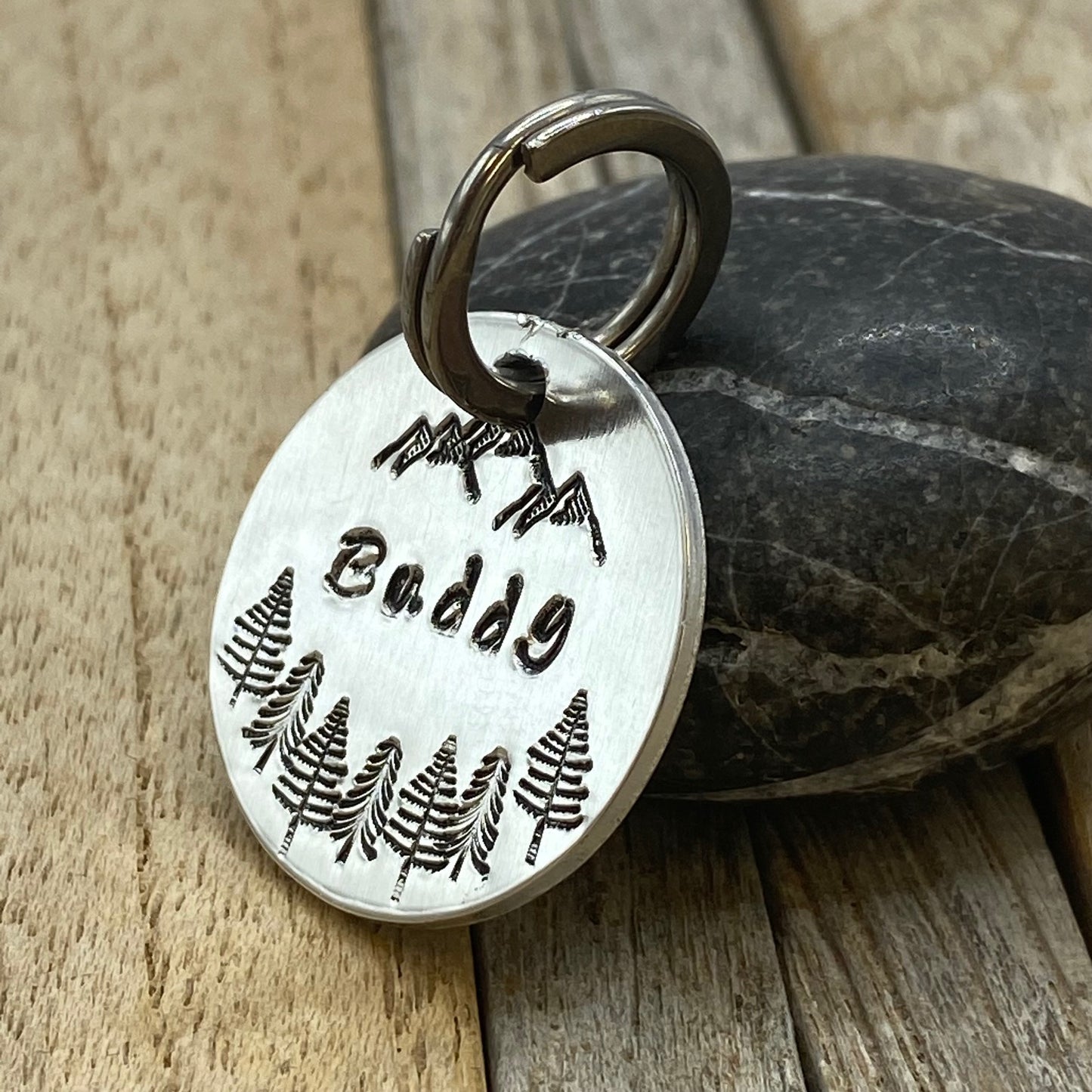 Dierenpenning met bergen ontwerp❤️