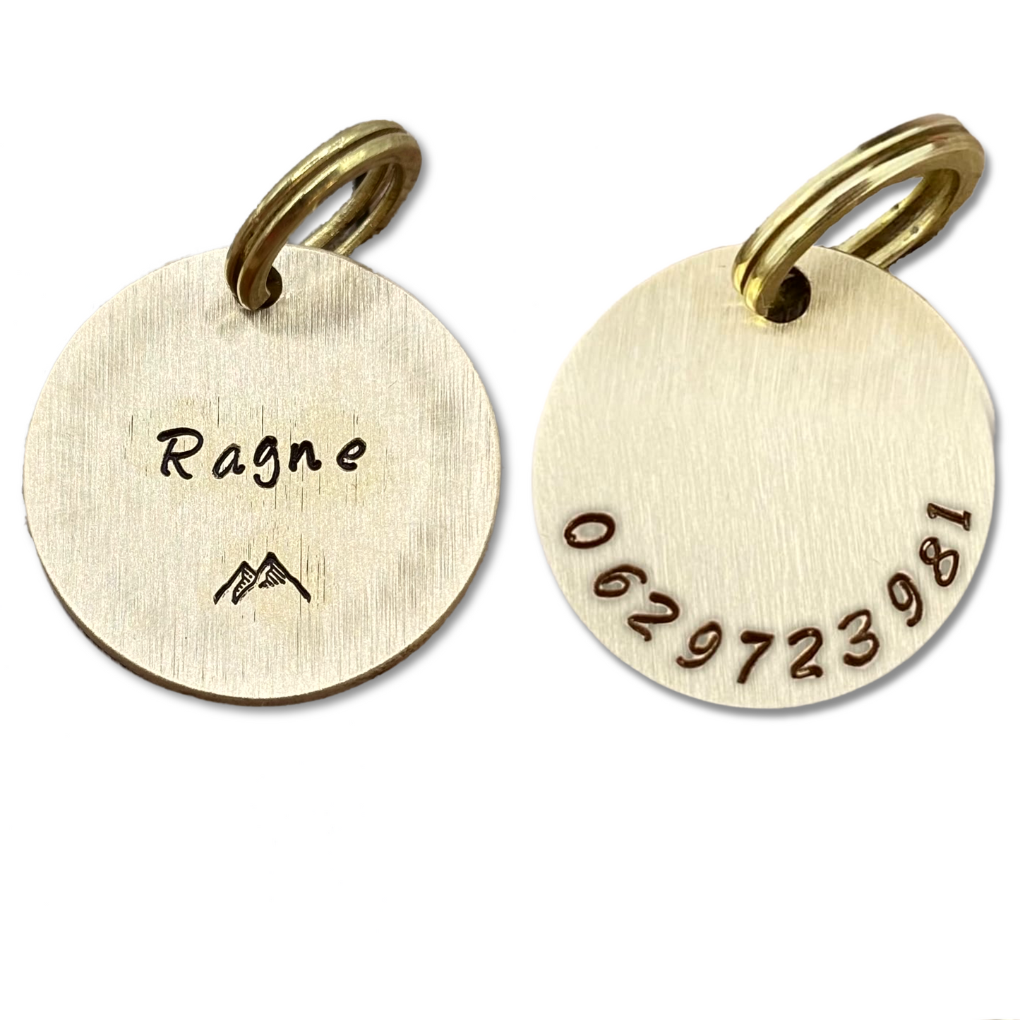 Kerst dierenpenning met sterren en dennenbomen