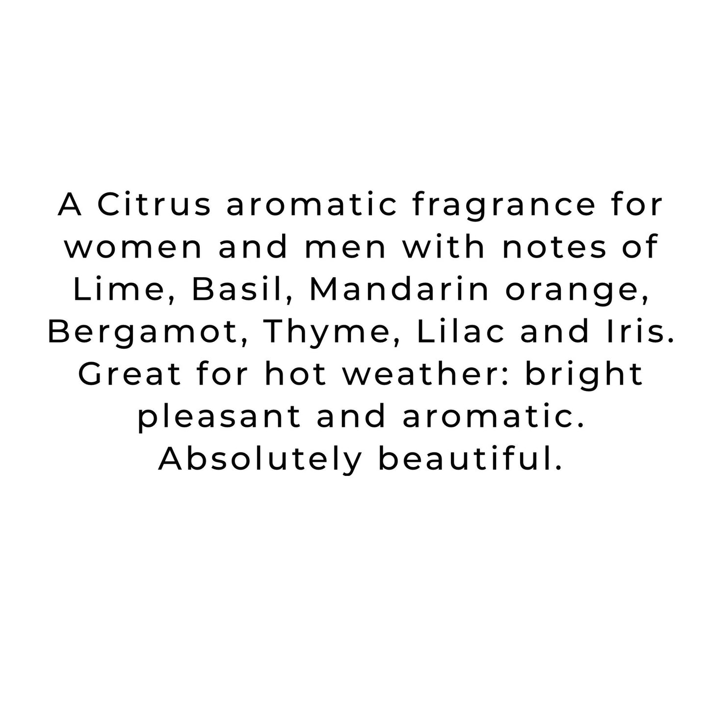 Handcrafted Natural Perfume – Basil, Thyme, Tangerine & Lime | Fresh Herbal Citrus Fragrance | Botanical Artisan Scent