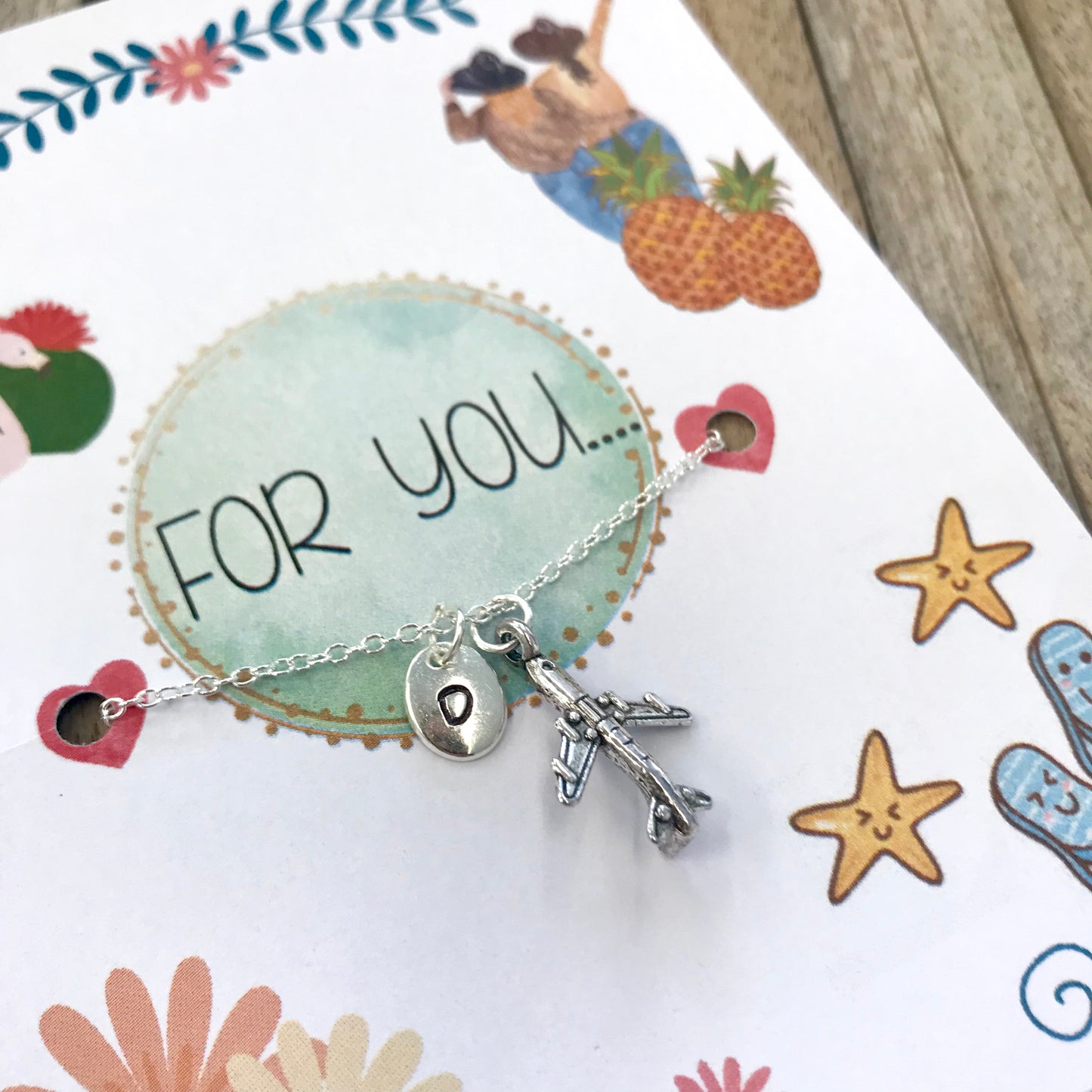 Customized Airplane necklace, Airplane charm, Airplane jewelry, Plane necklace