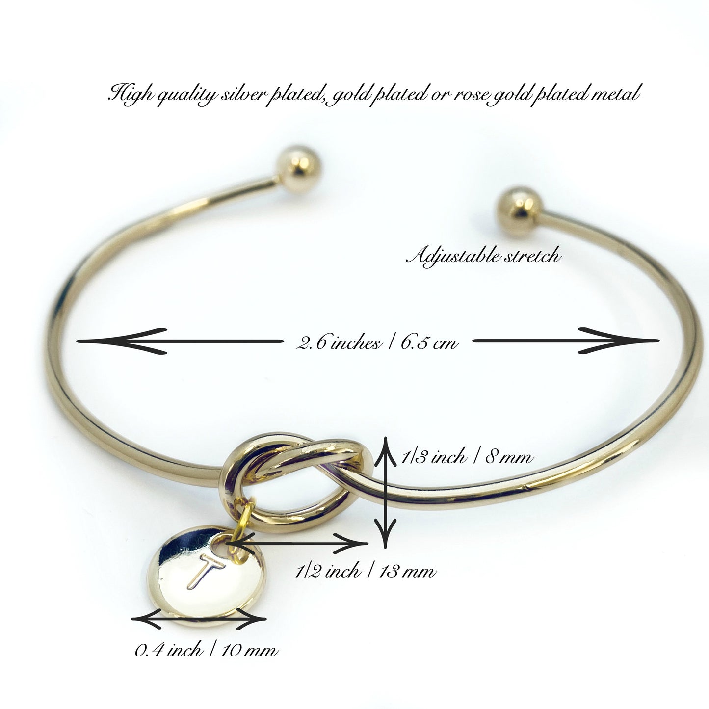 TIE THE KNOT Bracelet, September Birthday Gift, Love Knot, Personalized Bridesmaid Gift, Bridesmaid Box Idea, Birthstone Charm Bracelet