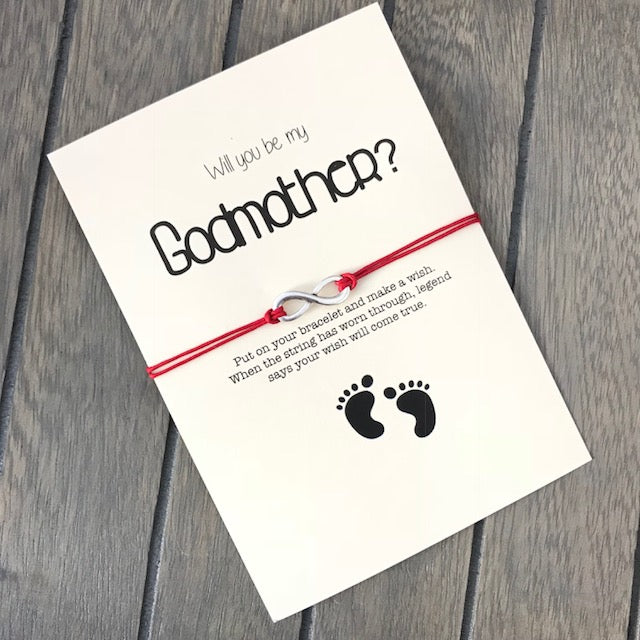 Godmother proposal wish bracelet