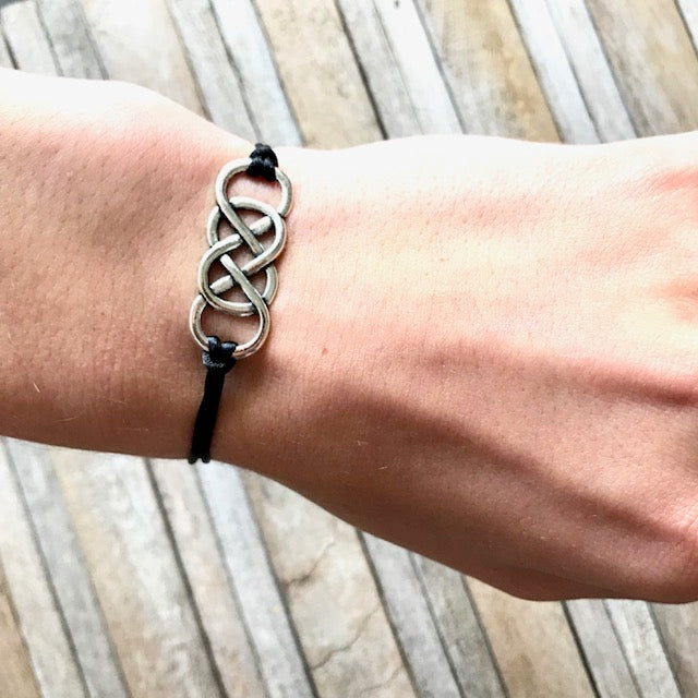 Unbiological sister infinity bracelet set