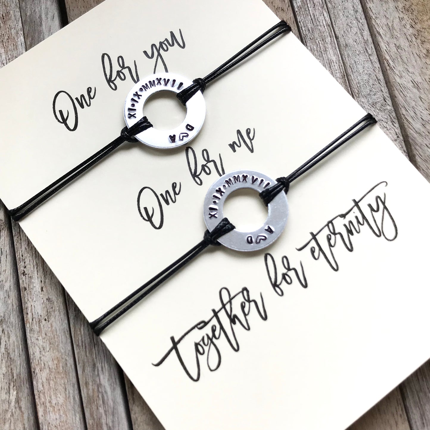 Roman numeral date bracelet