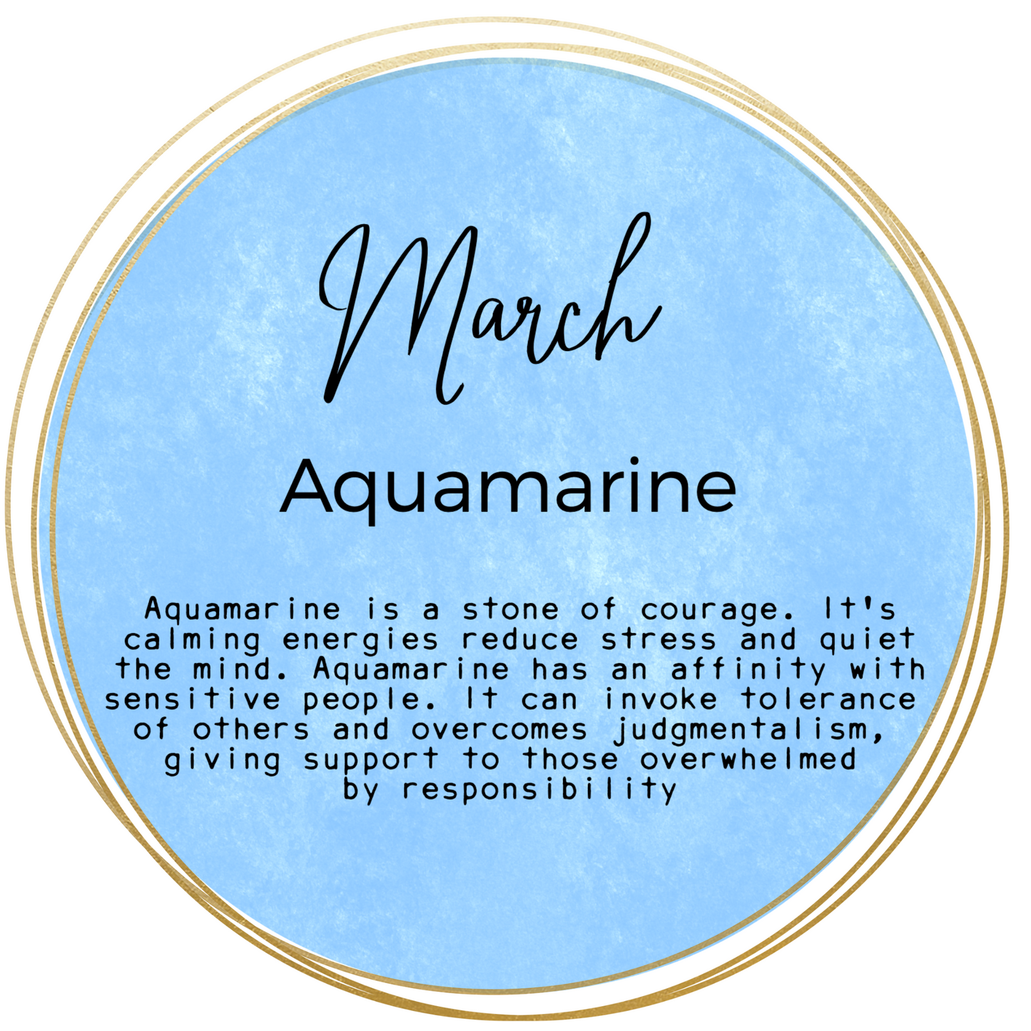 March Birthstone Bracelet, Birthstone charm Bracelet Gift, Aquamarine birthstone, March Birthday,