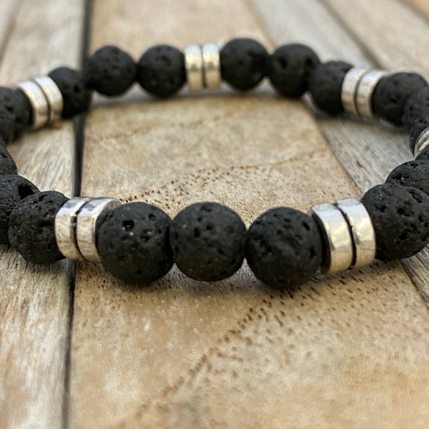 Black Lava Stone Bracelet Gift, Men' Bracelet, Woman's Bracelet, Black Beaded Bracelet, Birthday Bracelet Gift, Lava bead bracelet