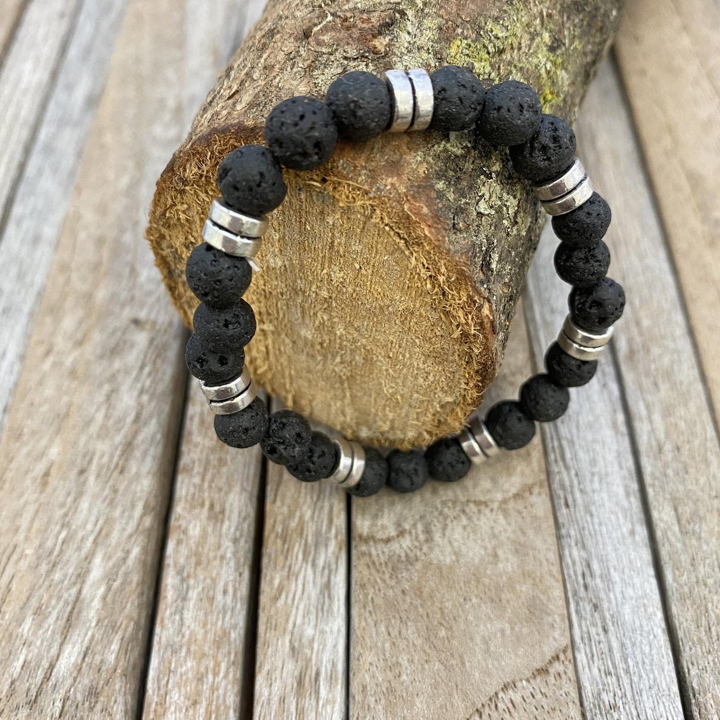 Black Lava Stone Bracelet Gift, Men' Bracelet, Woman's Bracelet, Black Beaded Bracelet, Birthday Bracelet Gift, Lava bead bracelet