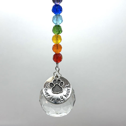 Hond of kat verlies Regenboog Brug, Kristal Zonnevanger, Sun Catcher, Aandenken verlies huisdier, Pet Loss Memorial Gift, Dog Memorial Gift, hond/kat/huisdier herinnering, Auto spiegel Hanger