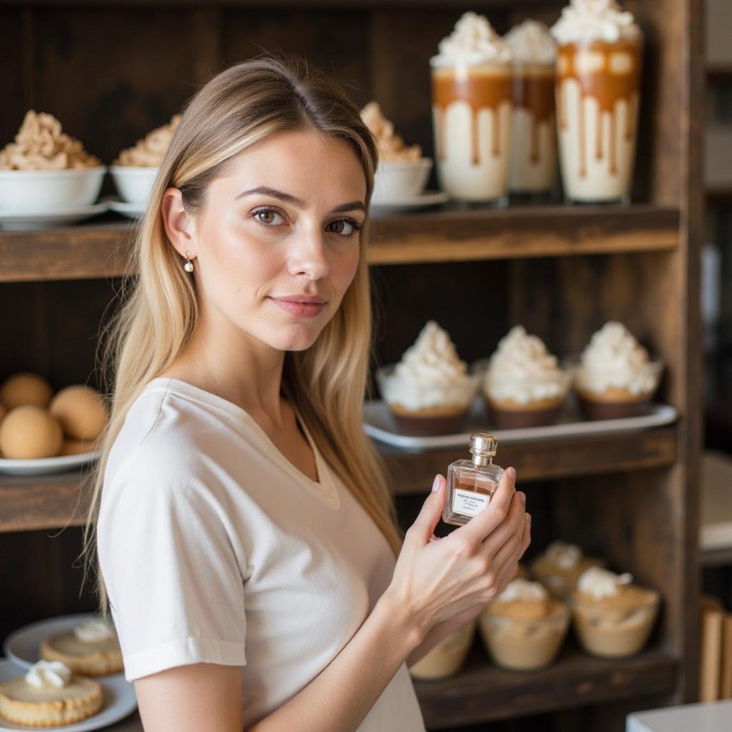 A Cozy Sweet Gourmand Caramel Frangrance Perfume Sample Vanilla Cream Milk and Honey Scent