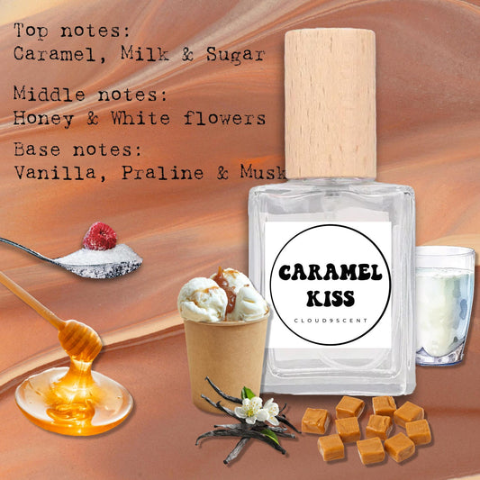 A Cozy Sweet Gourmand Caramel Frangrance Perfume Sample Vanilla Cream Milk and Honey Scent