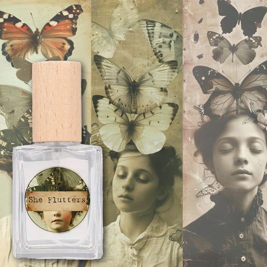 She Flutters Handcrafted Musk Perfume: Ethereal Butterfly-Inspired Soft Skin Scent