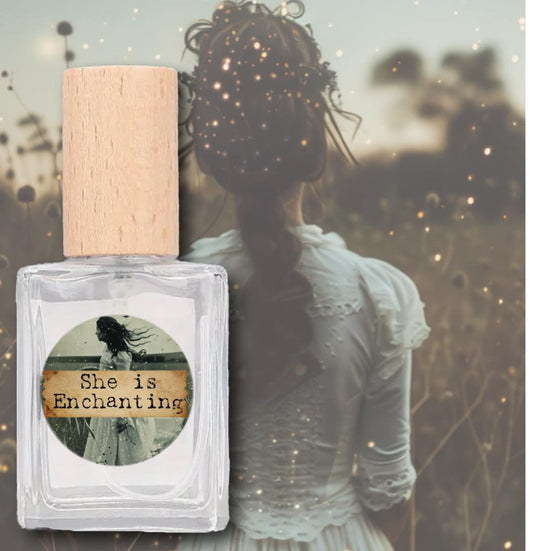 She is Enchanting Handcrafted Floral Perfume | Citrus, Orange, Jasmine, Amber & Cashmeran | Artisan Feminine Fragrance