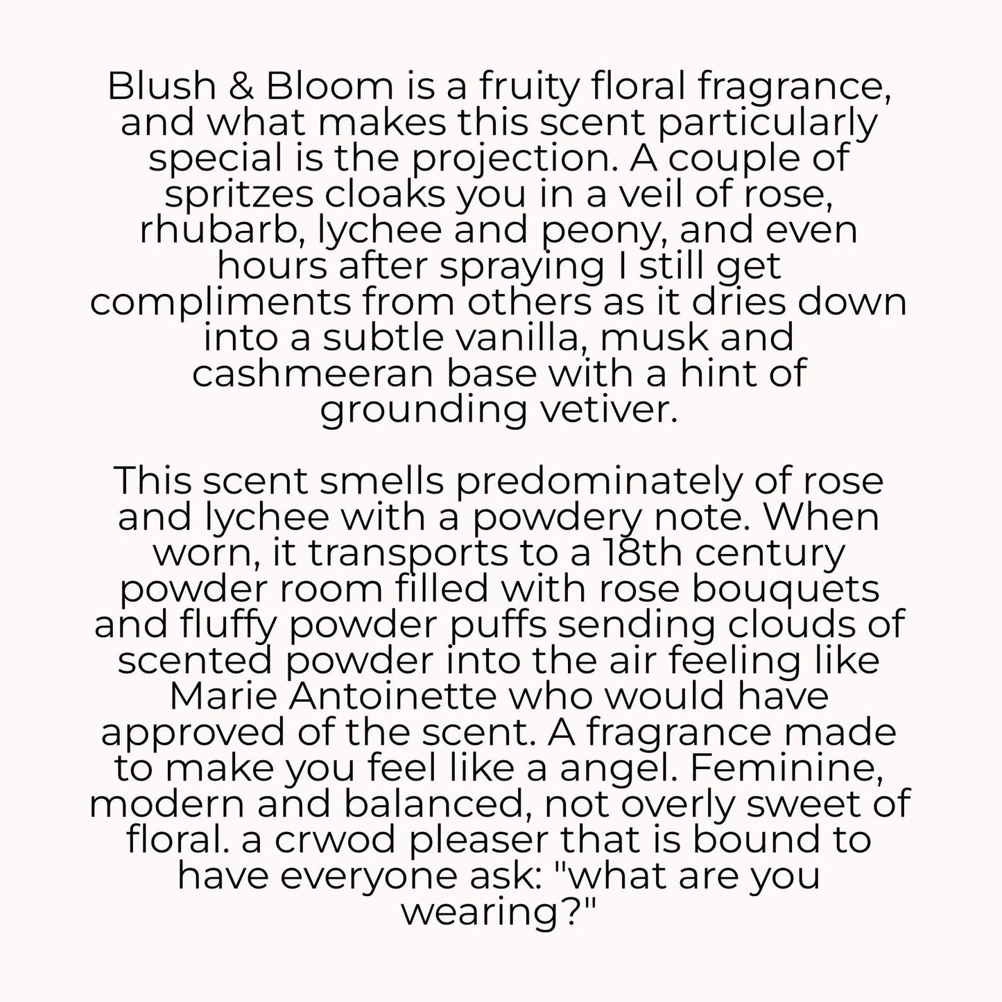 Blush & Bloom Rose Rhubarb & Lychee Perfume – Handcrafted Floral Fragrance, Romantic Gift for Her, Elegant Feminine Scent