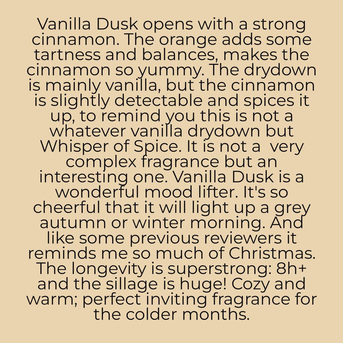 Handcrafted Vanilla Cinnamon Perfume - Warm Musk & Sandelwood Scent | Unique Artisan Feminine Fragrance for fall winter