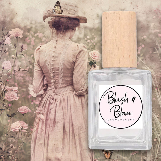Rose Rhubarb & Lychee Perfume – Handcrafted Floral Fragrance, Romantic Gift for Her, Elegant Feminine Scent