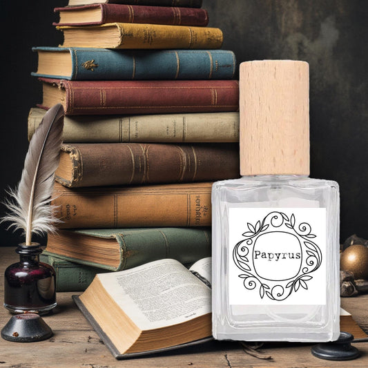 Paper inspired Perfume Handmade Artisan Perfume | Rice, Sesame, Mimosa & Musk | Niche Fragrance Evoking Ink + Paper Skin scent