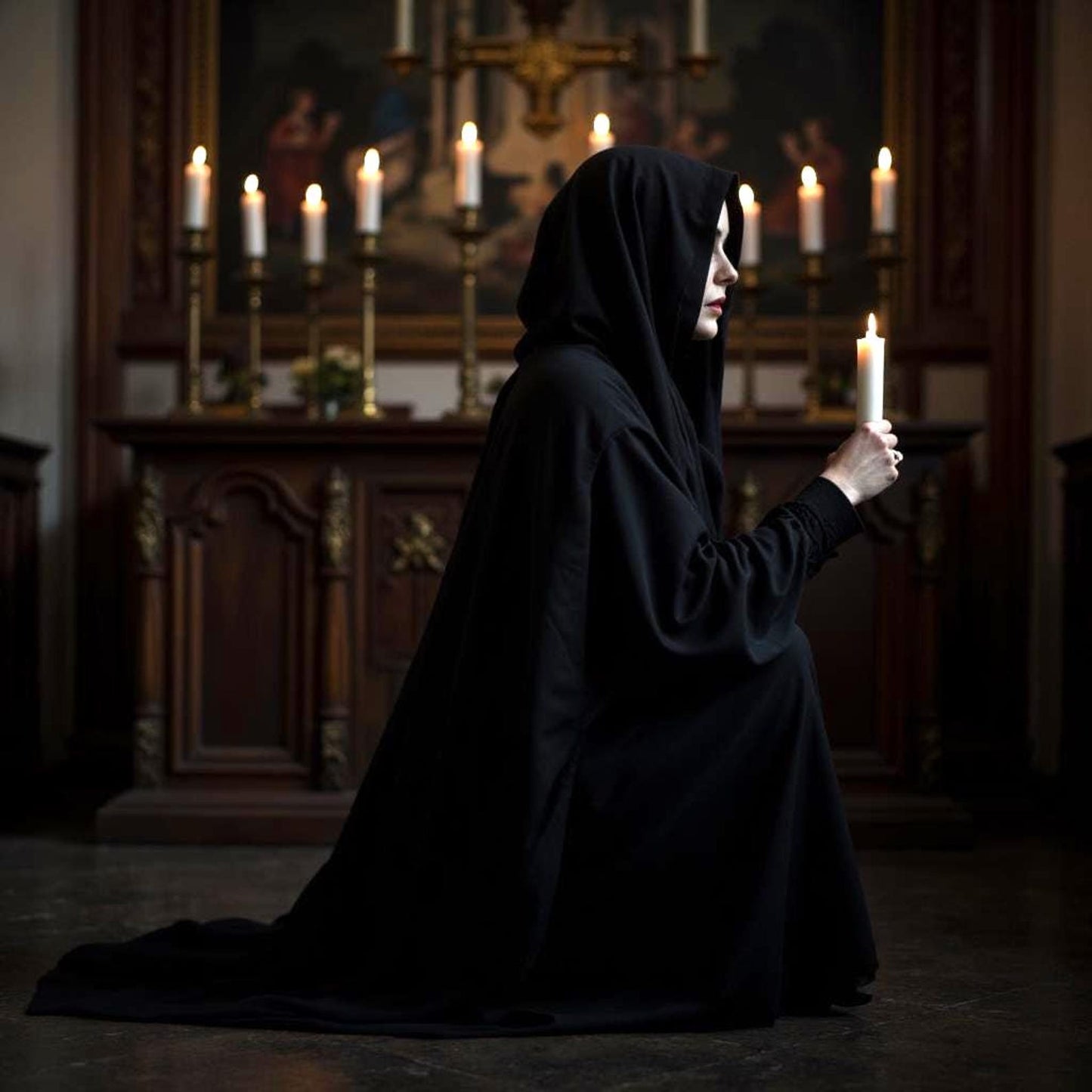 Widow’s Veil Perfume | Dark Gothic Fragrance with Patchouli, Oud, Leather, Saffron, Lavender & Cedar | Handcrafted Unisex Scent