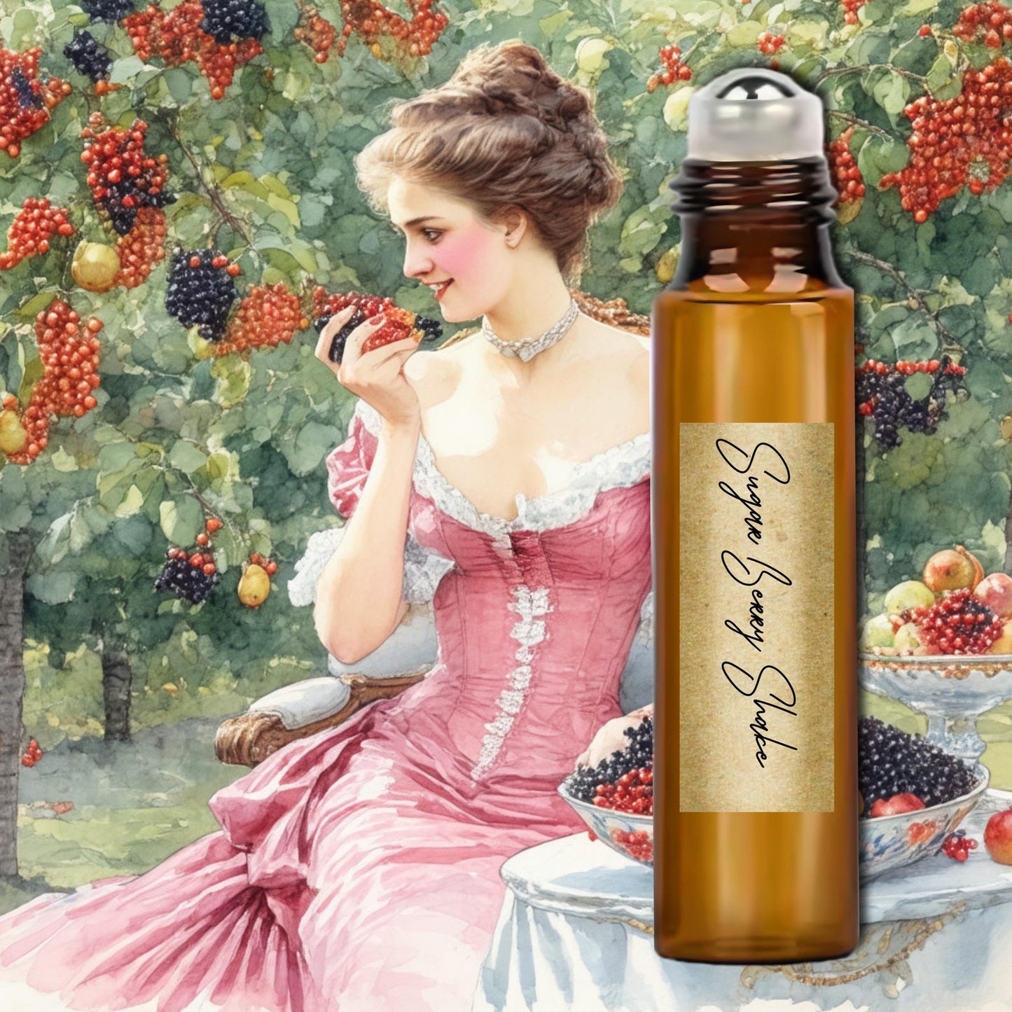 Sugar Berry Shake Perfume Fragrance Oils Roll on Vanilla Blackberry Blue Berry Sweet Creamy Musk Fruity Perfume Sample, Sweet Fragrance Samples