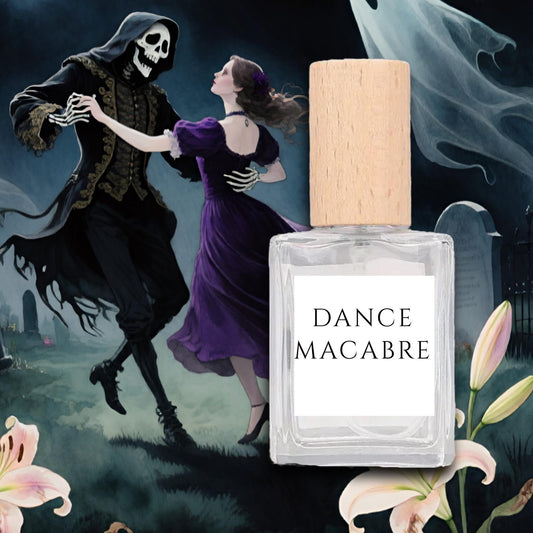 Dance Macabre Perfume – Floral Gothic White Floral Fragrance | Handcrafted Artisanal Perfume Lillies, Jasmin, ylang ylang and rose
