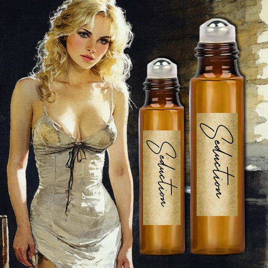 Seduction Roller Ball Perfume Oil Sensual seductive woody warm fragrance Eau de Parfum, Saffron Musk Sandalwood Amber Sexy perfume