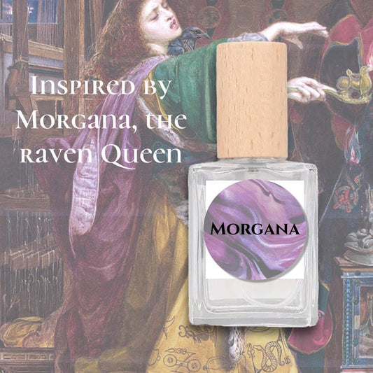 Handmade Morgana Perfume: Mystical Magnolia, Tuberose, Oud Vanilla and Cederwood, Inspired by Morgana Raven Queen