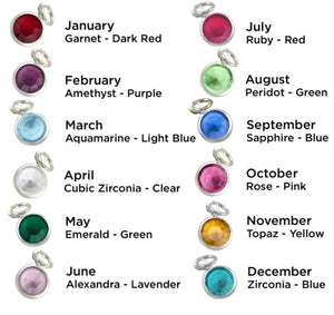 Add on birthstone crystal charm