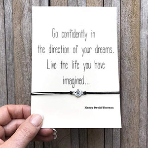Graduation compass bracelet gift