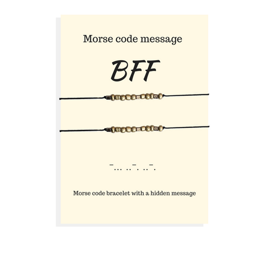 BFF morsecode bracelet set of 2