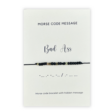 Bad ass morse code beaded bracelet