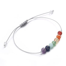 7 Chakra Bracelet with Natural Crystal Healing Stones, Energy Anxiety bracelet, Crystal Healing Jewelry, Mandala Yoga bracelet Meditation