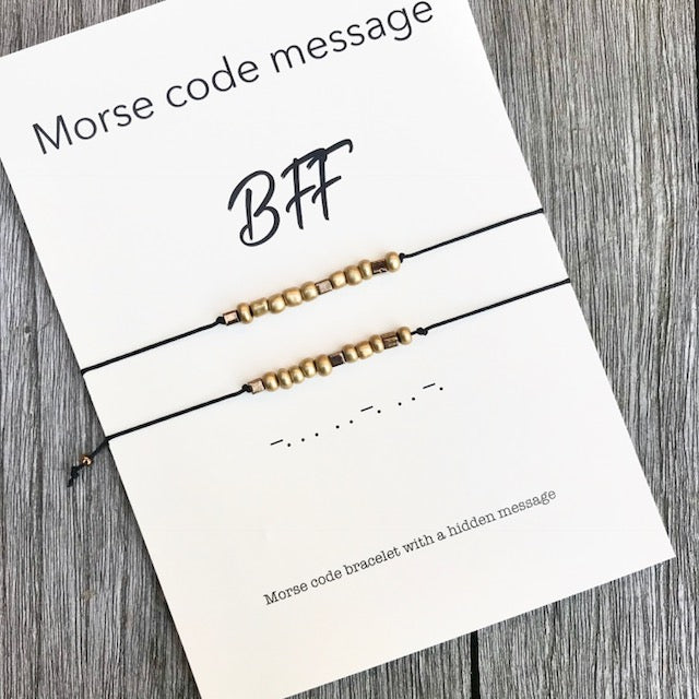 BFF morsecode armband set van 2
