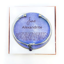 June Alexandrite Birthstone Bracelet, Personalized Bridesmaid Gift, June Birthday Gift, ALexandrite birthstone, June Jewelry, June Birthday
