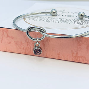 April Birthstone Bracelet, Birthstone charm Bracelet Gift, Diamond birthstone, April Birthday, April Jewelry, April birthstone charm