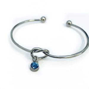 March Birthstone Bracelet, Birthstone charm Bracelet Gift, Aquamarine birthstone, March Birthday,