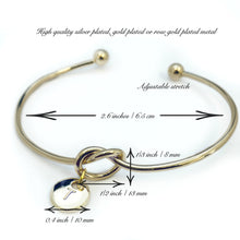 TIE THE KNOT Bracelet, September Birthday Gift, Love Knot, Personalized Bridesmaid Gift, Bridesmaid Box Idea, Birthstone Charm Bracelet