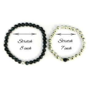 Distance Bracelets for Couples SET of 2, Couples Relationship Bracelets, A Reminder of Love, Long Distance Relationship Gifts, His and Hers