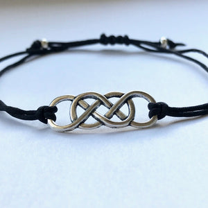 Unbiological sister infinity bracelet set