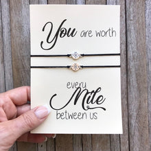 Distance bracelet set of 2