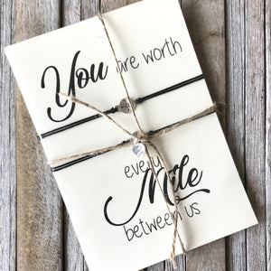 Distance bracelet set of 2
