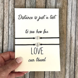 Long distance relationship bracelet set for 2
