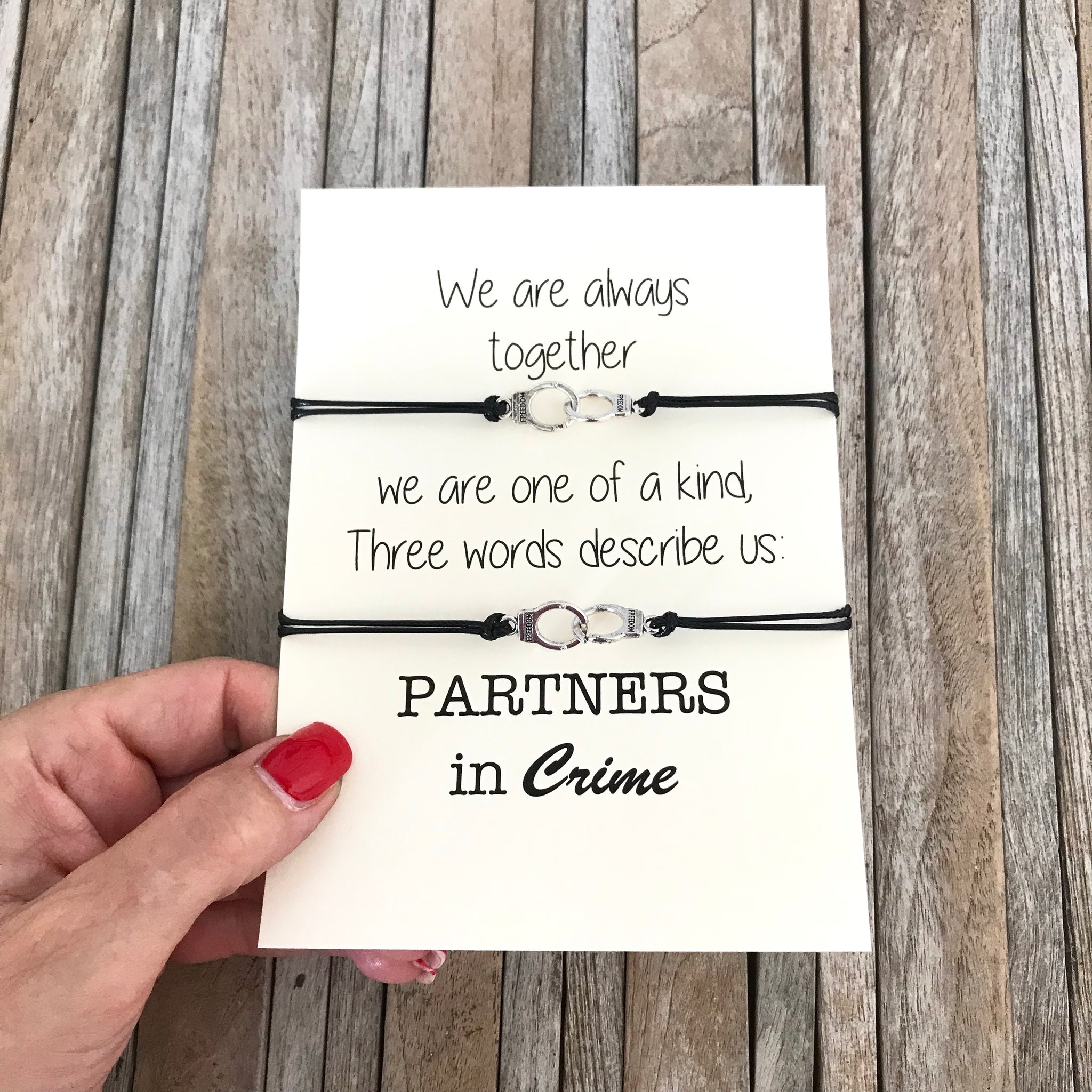 Partners In Crime Friendship Bracelet Set – Carrie Clover Handcrafted Gifts