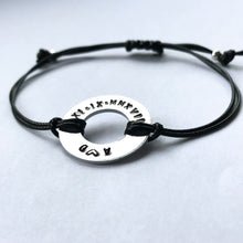 Roman numeral date bracelet