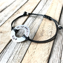 Roman numeral date bracelet
