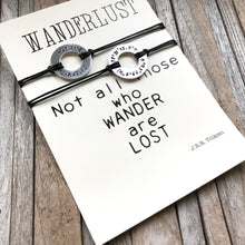 Wanderlust coordinates bracelet set of 2
