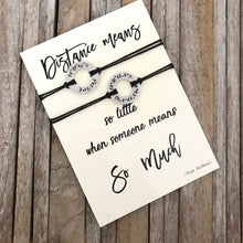 Long distance relationship bracelet couples bracelet set