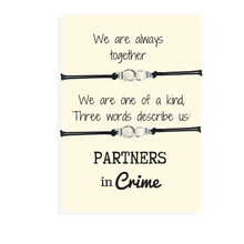 Partners in crime friendship bracelet set