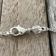 Personalized silver seagull necklace with hand stamped initial charm