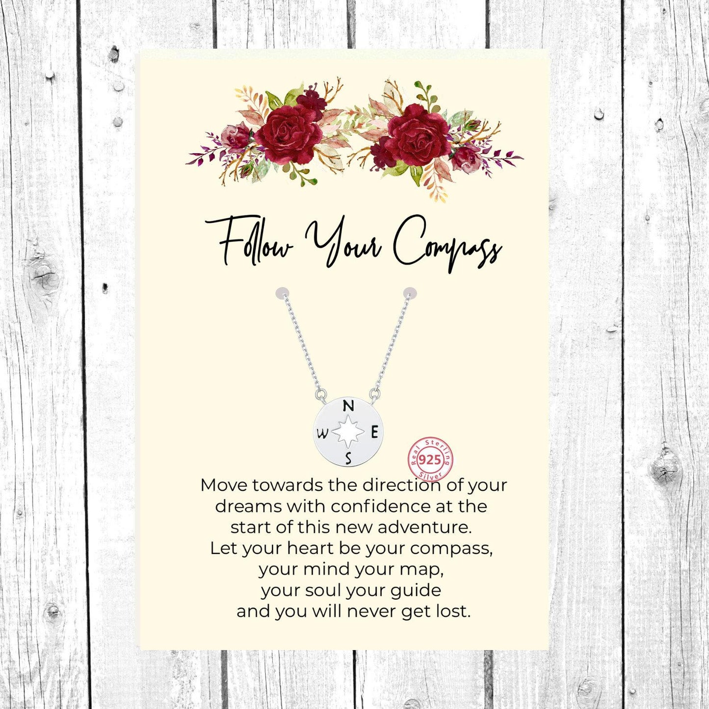 Graduation Gift Necklace for Girls, 2021 Graduation, Compass Jewelry, College High School Grad Elementary School, Senior Graduation, Compass