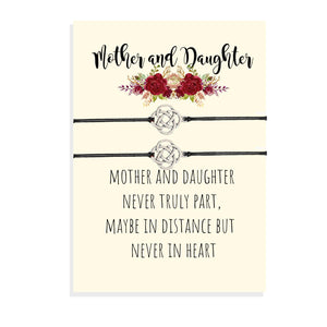 Mother Daughter Matching Bracelets, Mom Daughter Card, Mother's Day Gift, Second Mom, Stepmom, Adopted Mom, Foster Mom, Mother-in-Law Gift