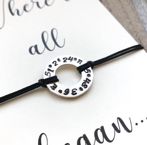 Customized coordinates bracelet